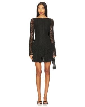 Free People Tabby Lace Mini Dress - Black