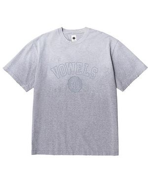 vowels Faded Collegiate Tシャツ - ホワイト