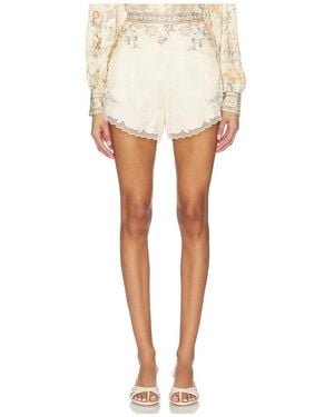 CAMILLA High Waisted Flare Short - Weiß