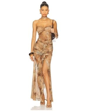 superdown Vestido En Color Bronce Talla En - Multicolor