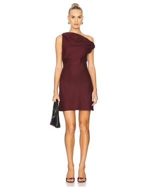 Faithfull the Brand Minivestido Suis En Color Burgundy Talla (También En M, S, Xs) - Rojo