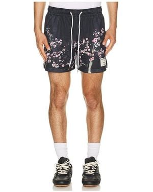 Ryoko Rain Cherry Blossom Shorts - Blue
