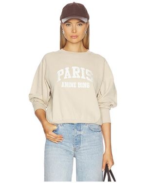 Anine Bing Harry Shrunken Sweatshirt Paris - Blue