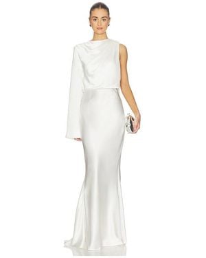 Misha The Mantello Satin Dress - White