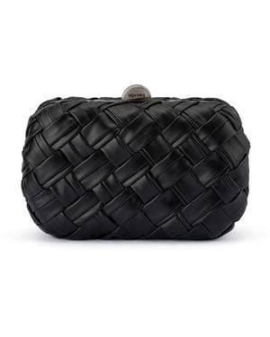 OLGA BERG Haven Woven Clutch - Black