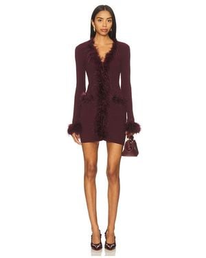 Lovers + Friends Rubia Feather Mini Dress - Red