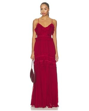 Ulla Johnson Dorothea Sleeveless Silk Gown - Red