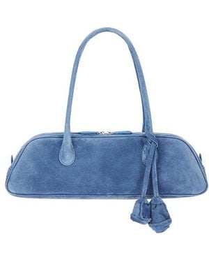Magda Butrym Brigitte Trapeze Suede Bag - Blue