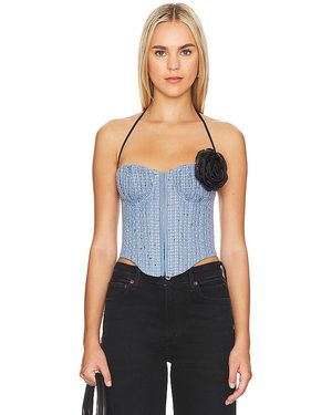 Lovers + Friends Domino Bustier Top - Blue