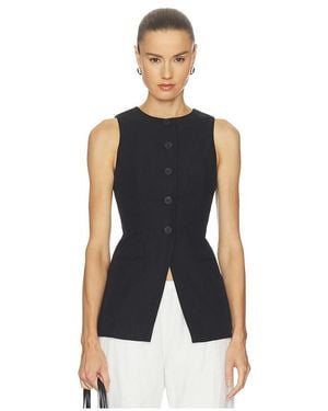 ALIGNE Leo Linen Mix Waistcoat - Blue