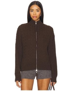 Frankie's Bikinis Bea Cable Knit Jumper - Brown