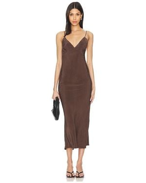 Alohas Island Midi Dress - Brown
