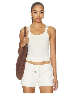 RE/DONE Knotted Ribbed Tank - White