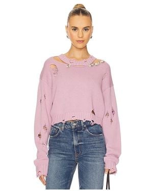 Area Distressed Crystal Sweater - Multicolor
