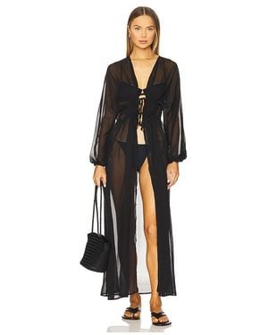 SNDY'S Behati Beach Robe - ブラック