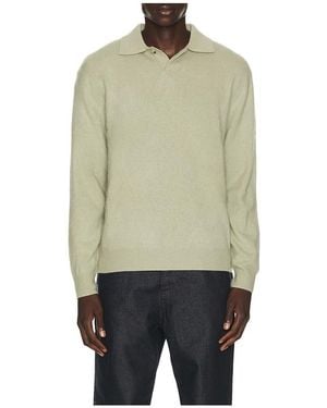LE17SEPTEMBRE Brushed Cashmere Blend Polo Jumper - Green