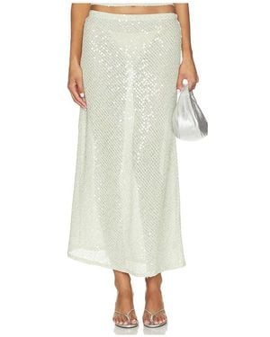 Lovers + Friends Erika Sequin Midi Skirt - White