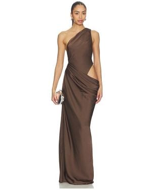 Misha The Isadora Satin Maxi Dress - Multicolor
