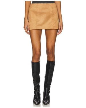 Tularosa Ginny Faux Suede Mini Skirt - Multicolor