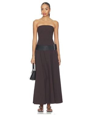 St. Agni Strapless Rouleau Dress - White