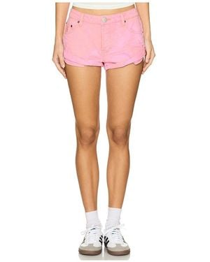 One Teaspoon Bandits Low Waist Denim Short - Pink