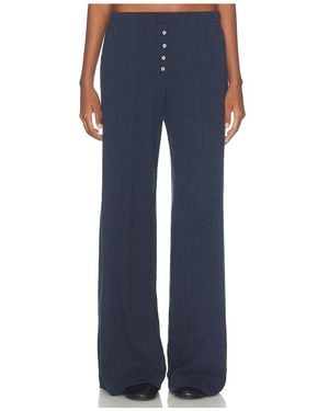 Leset Pointelle Boxer Pant - Blue