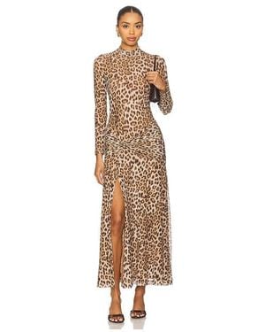 Bardot Lea Printed Mesh Midi Dress - ナチュラル