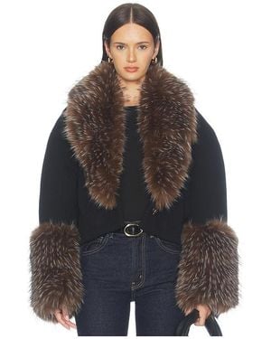 Zimmermann Chaqueta Valiant Faux Fur Collar En Color Marrón Talla (También En 1/S, 2/M, 3/L, 4/Xl) - Negro