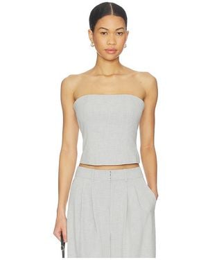 GOOD AMERICAN Essential Suiting Strapless Top - White