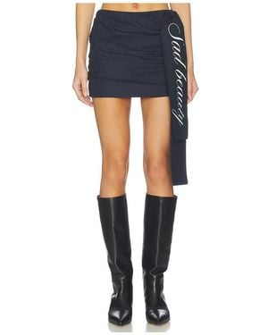 ZEMETA Sad Beauty Ruched Skirt - Blue