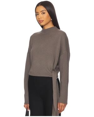 The Sei Sweater With Side Tie - Brown