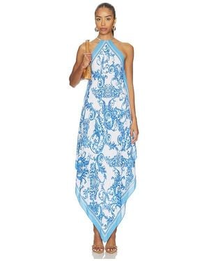 L'Agence 'Agence Elise Halter Midi Dress - Blue