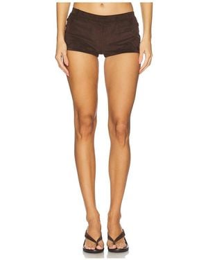 Frankie's Bikinis Shorts Cintura Baja Scout En Color Marrón Talla (También En M, S, Xs) - Negro