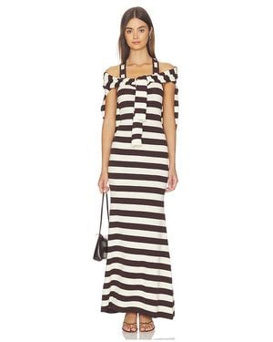 Monse Vestido Back Knot Knitted Maxi En ,Ivory Talla (También En Xs, S, M) - Blanco