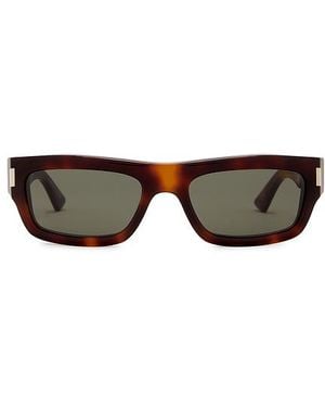 Saint Laurent Sonnenbrille Rectangular - Braun