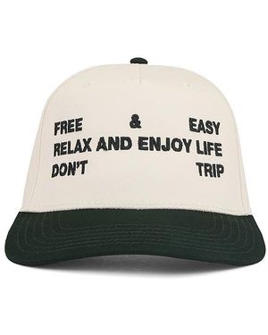 Free & Easy Trifecta Two Tone 5 Panel Snapback Hat - White