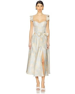 V. Chapman Vera Corset Midi Dress - White