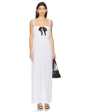 SWF Classic Bow Maxi Dress - White