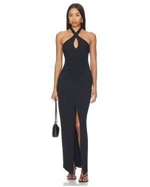Susana Monaco Cross Front Gathered Front Dress - Black