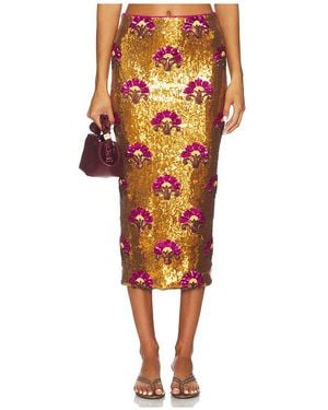 Le Superbe Desert Flower Liza Skirt - Orange