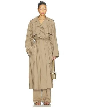 Skims Swiss Cotton Sateen Trench Coat - Natural