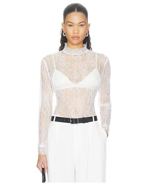 NonChalant Label Mary Lace Top - White