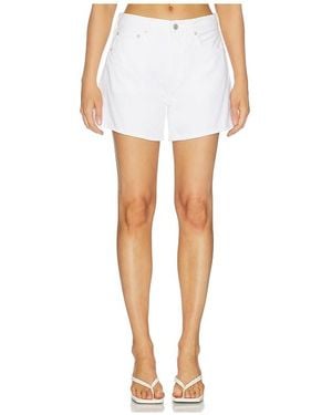 Agolde Long Parker Shorts - White