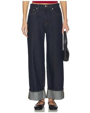 GOOD AMERICAN Good Standard Baggy Cuffed Jeans - Blue