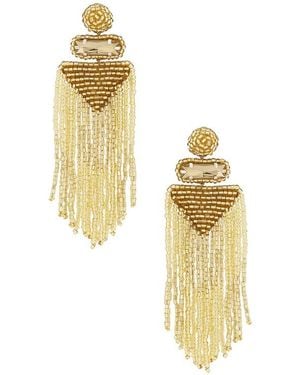 Deepa Gurnani Pendientes Largos Jody En Color Oro Metálico Talla