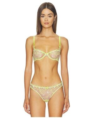 Fleur du Mal Etoile Embroidered Balconette Bra - Natural