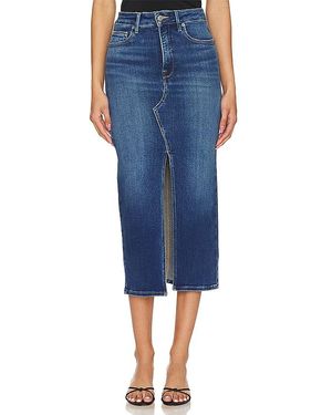 GOOD AMERICAN Slit Front Midi Skirt - Blue