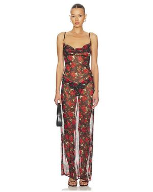 One Teaspoon Jagger Flower Slip Dress - Red