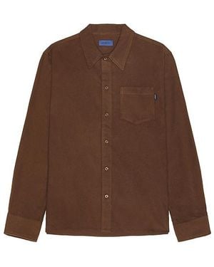 Saturdays NYC Broome Flannel Long Sleeve Shirt - Brown