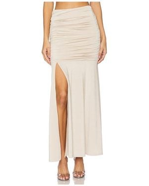 LBLC The Label Drea Ruched Maxi Skirt - Multicolor